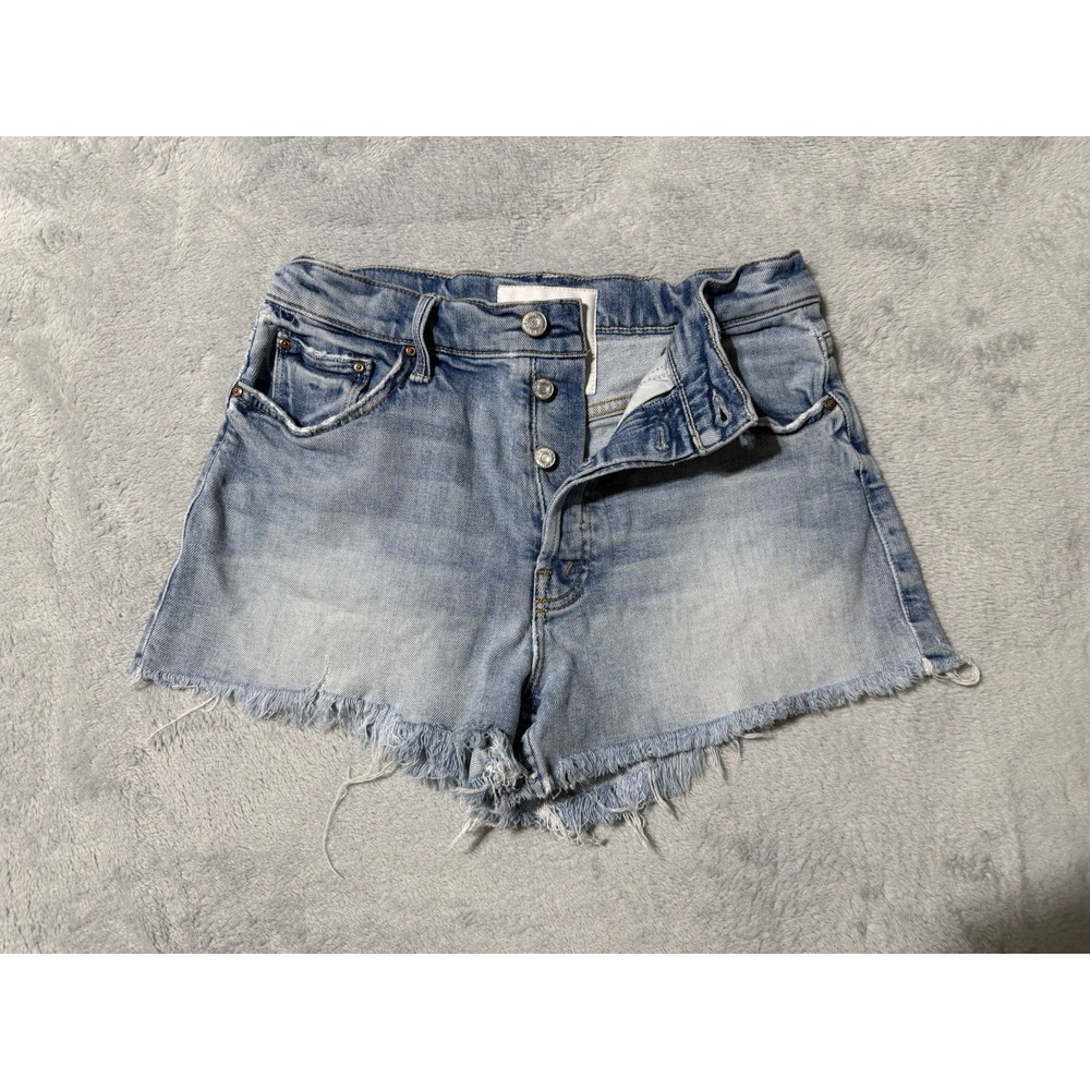 MOTHER The Tomcat Kick Fray Denim Shorts I Confess Women's 27